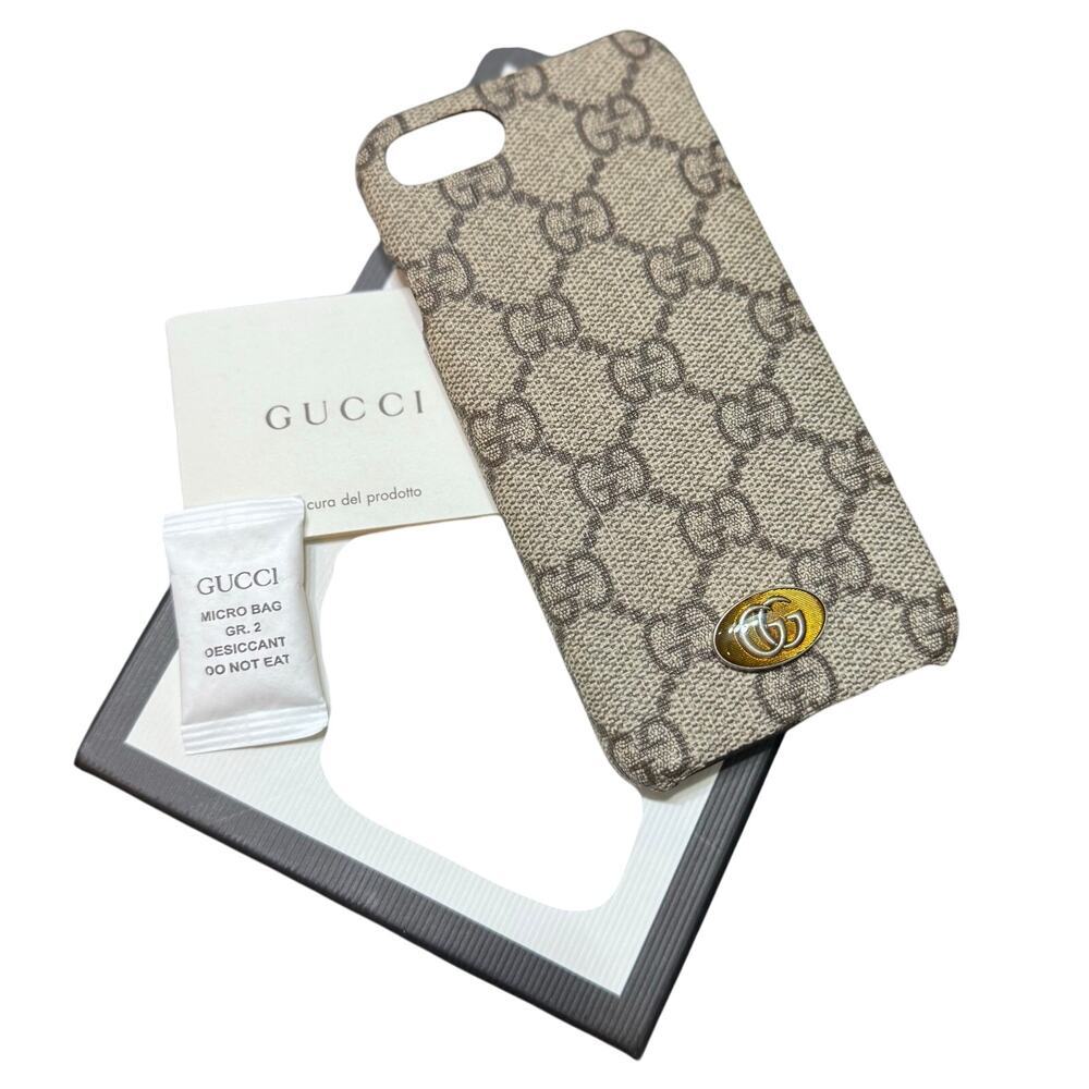 New Auth Gucci GG Supreme Monogram Ophidia iPhone 8 Plus Case Cover
